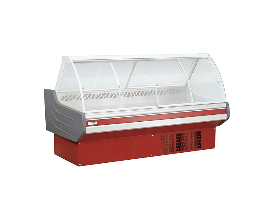 Fresh meat display case with cover