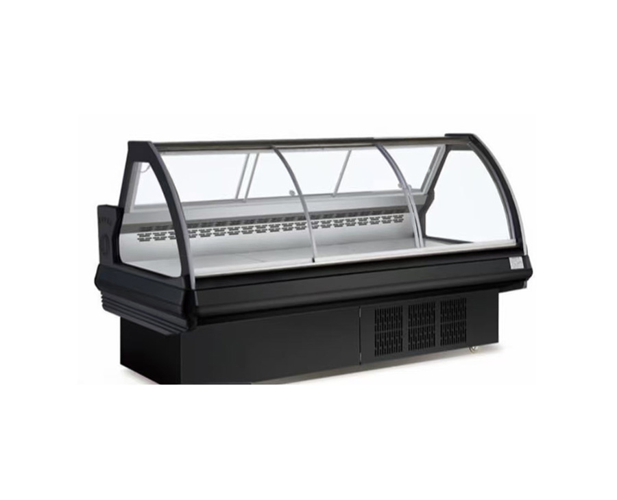 Fresh meat display case with cover