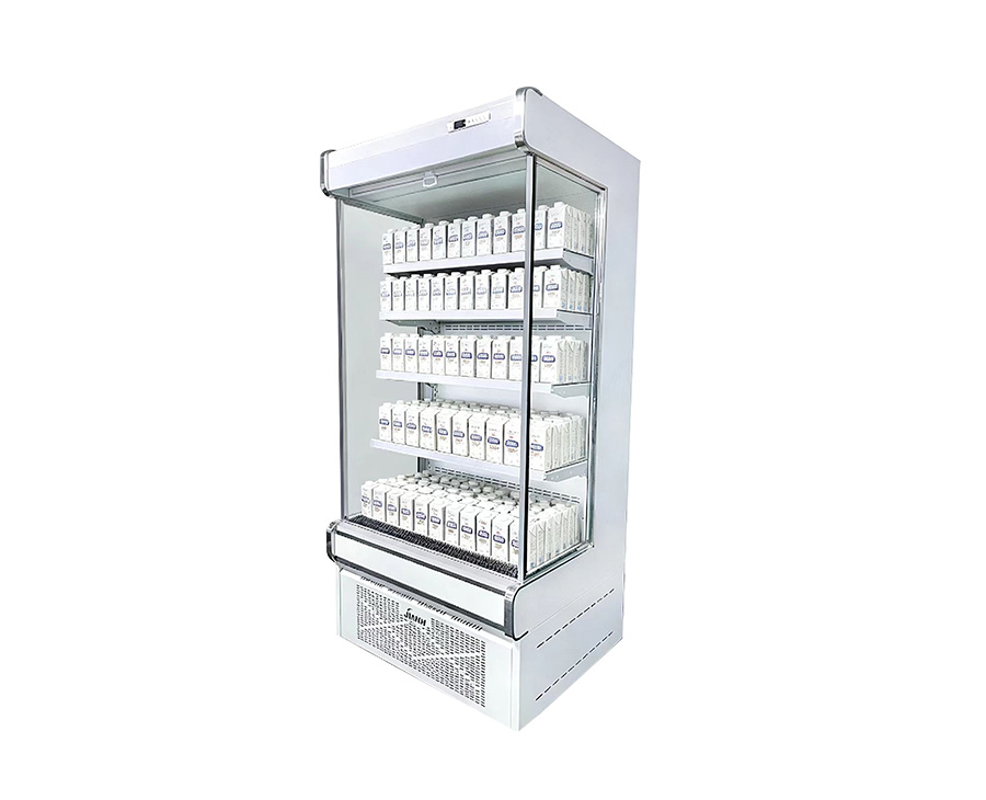 Integrated air curtain cabinet