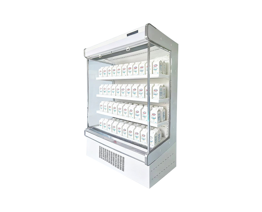 Integrated air curtain cabinet